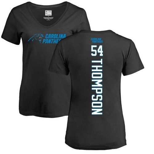 Carolina Panthers Black Women Shaq Thompson Backer NFL Football 54 T Shirt